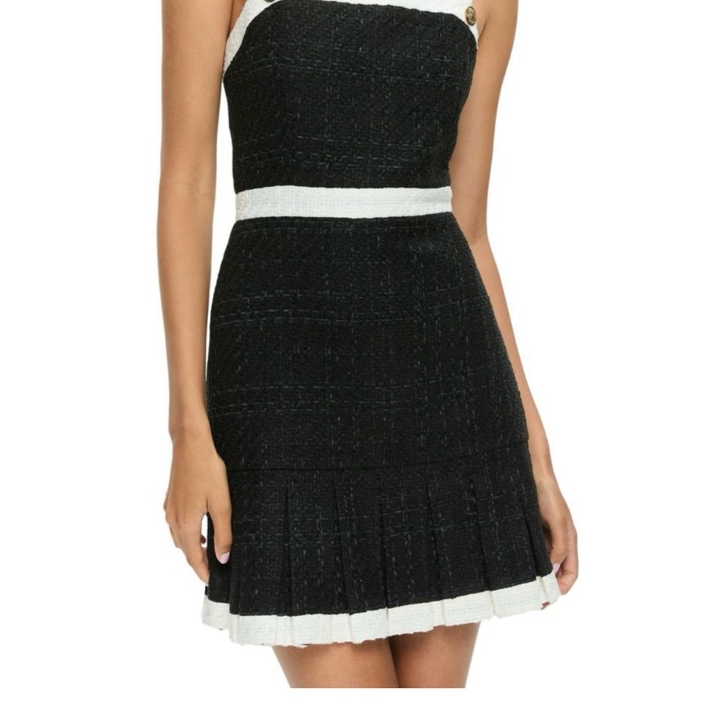 Alice + Olivia Black and White Mini Dress